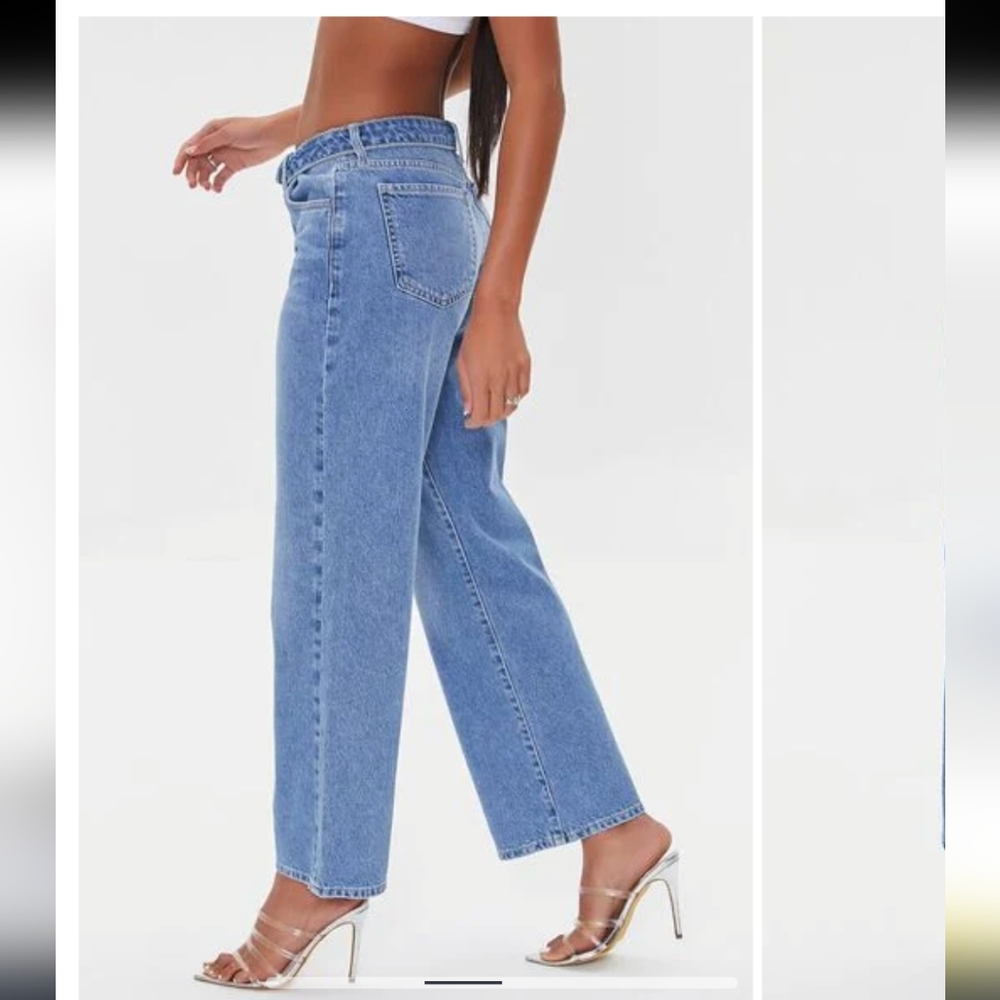 New Mom jeans mid rise Straight-Leg - Picture 5 of 12